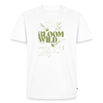 Bloom Wild Botanical Illustration - Men's Premium Organic T-Shirt - white - Front - Nico (187cm)