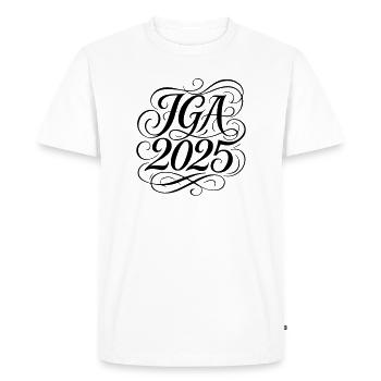 JGA 2025 - T-shirt Premium bio Homme - blanc - Devant - Nico (187cm)