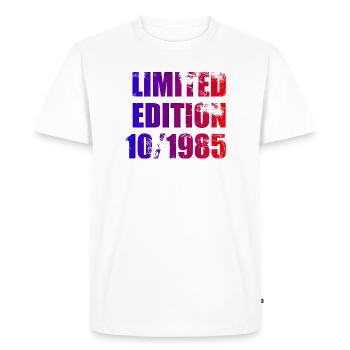 40e anniversaire Edition Limitée 10/1985 - T-shirt Premium bio Homme - blanc - Devant - Nico (187cm)