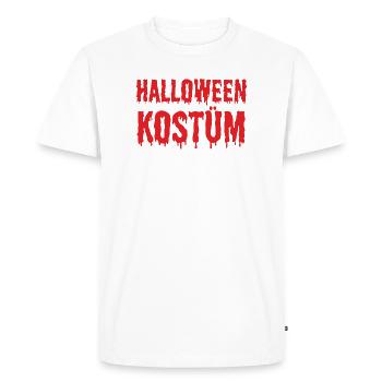 Costume d’Halloween Lettrage Sang - T-shirt Premium bio Homme - blanc - Devant - Nico (187cm)