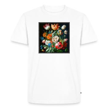 Colorful Tulip and Daffodil Gallery Tapestry - Men's Premium Organic T-Shirt - white - Front - Nico (187cm)