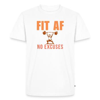 Motivation pour la musculation - T-shirt Premium bio Homme - blanc - Devant - Nico (187cm)