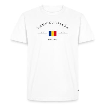 Râmnicu Vâlcea Roumanie – Cadeau souvenir des Fêtes - T-shirt Premium bio Homme - blanc - Devant - Nico (187cm)