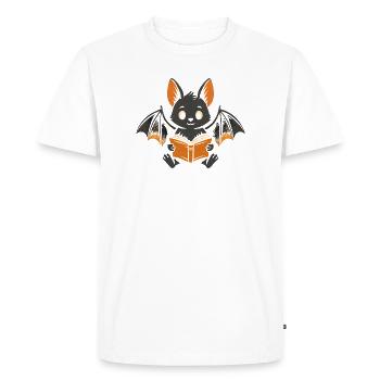 Plaisir de lecture de vampire mignon pour les enfants - T-shirt Premium bio Homme - blanc - Devant - Nico (187cm)