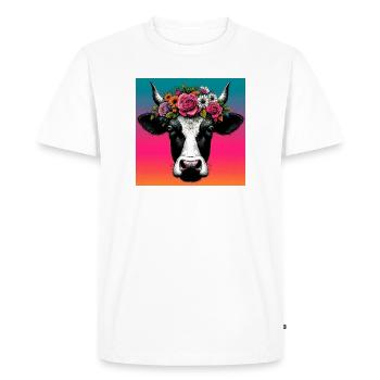vache - T-shirt Premium bio Homme - blanc - Devant - Nico (187cm)