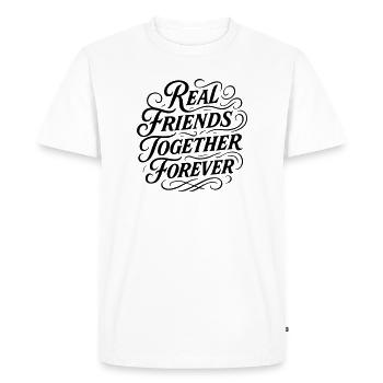 De vrais amis Amitié pour toujours - T-shirt Premium bio Homme - blanc - Devant - Nico (187cm)