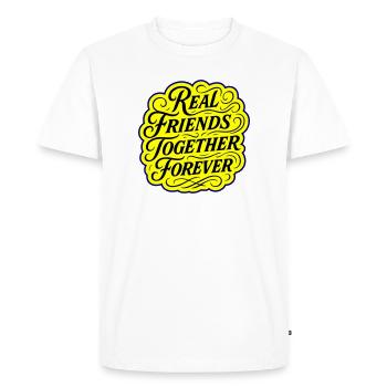 De vrais amis pour toujours - T-shirt Premium bio Homme - blanc - Devant - Nico (187cm)