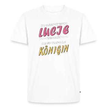LUCIE REINE - T-shirt Premium bio Homme - blanc - Devant - Nico (187cm)