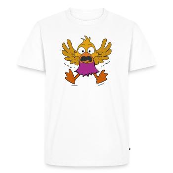 The Little Duck noticed the viewer - Men's Premium Organic T-Shirt - white - Front - Nico (187cm)