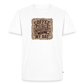 Café Motivation Vintage Design - T-shirt Premium bio Homme - blanc - Devant - Nico (187cm)