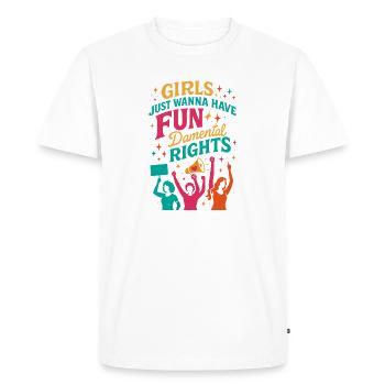 Les filles veulent simplement avoir des droits éducatifs - T-shirt Premium bio Homme - blanc - Devant - Nico (187cm)