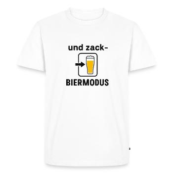 Conception de smartphone en mode bière - T-shirt Premium bio Homme - blanc - Devant - Nico (187cm)