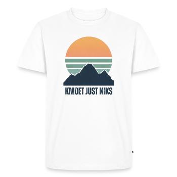 Kmoet just nothing, Antwerp dialect Shirts - Men's Premium Organic T-Shirt - white - Front - Nico (187cm)