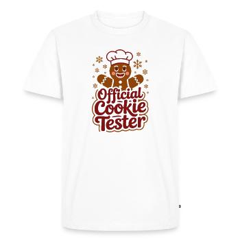 Christmas Test Design for Cookie Lovers - Men's Premium Organic T-Shirt - white - Front - Nico (187cm)