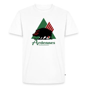 emblematic logo of the Ardennes department - Men's Premium Organic T-Shirt - white - Front - Nico (187cm)