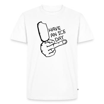 AV E BELLE JOURNÉE - T-shirt Premium bio Homme - blanc - Devant - Nico (187cm)