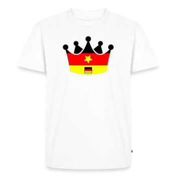 Germany Krone - Men's Premium Organic T-Shirt - white - Front - Nico (187cm)