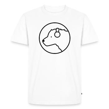 Eisbär DJ – Musique, polaire et facteur de fraîcheur - T-shirt Premium bio Homme - blanc - Devant - Nico (187cm)