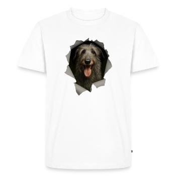Lévrier écossais - T-shirt Premium bio Homme - blanc - Devant - Nico (187cm)