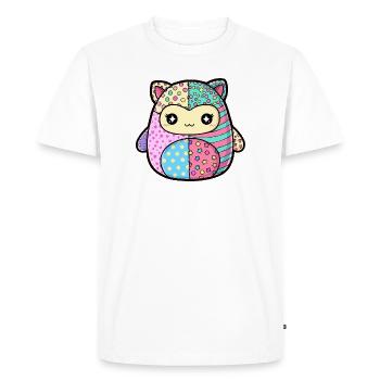 Patchwork Chaton Couleurs Pastel - T-shirt Premium bio Homme - blanc - Devant - Nico (187cm)