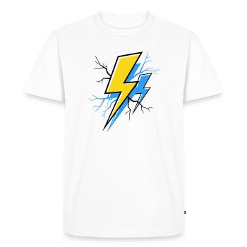Rayon Bleu Jaune - T-shirt Premium bio Homme - blanc - Devant - Nico (187cm)