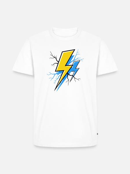 Blue Yellow Ray - Men's Premium Organic T-Shirt - white