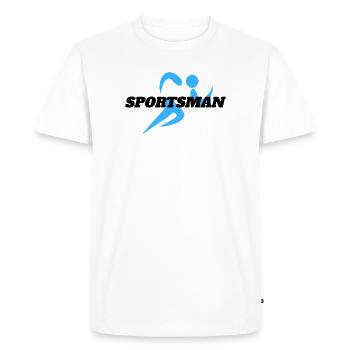 Sportsman Design - Men's Premium Organic T-Shirt - white - Front - Nico (187cm)