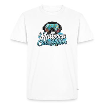 Mallorca Cala Millor Flair sous-marin - T-shirt Premium bio Homme - blanc - Devant - Nico (187cm)