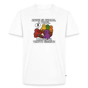 Briscola chiamata, cuore negato - T-shirt Premium bio Homme - blanc - Devant - Nico (187cm)