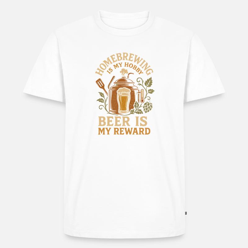 Kein Eiskaffee, sondern Cold Brew - Männer Premium Bio T-Shirt - Weiß