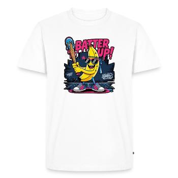 Cool Banana Baseball Neon Style - T-shirt Premium bio Homme - blanc - Devant - Nico (187cm)