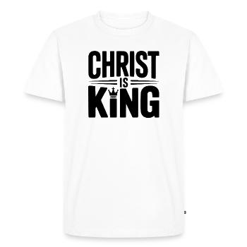 Le Christ est Roi - T-shirt Premium bio Homme - blanc - Devant - Nico (187cm)