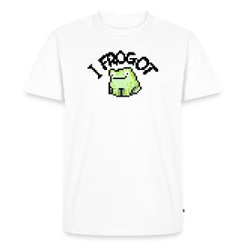 I frogot, grenouille mignonne - T-shirt Premium bio Homme - blanc - Devant - Nico (187cm)