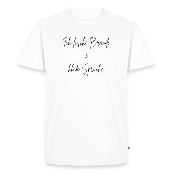 J’ai éteint des incendies et des paroles stupides - T-shirt Premium bio Homme - blanc - Devant - Nico (187cm)