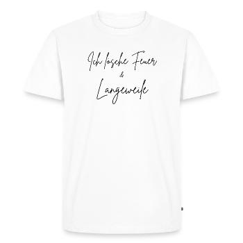 I extinguish fire & boredom - Men's Premium Organic T-Shirt - white - Front - Nico (187cm)
