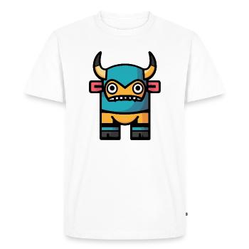 Bull Halloween Comic Bull - Men's Premium Organic T-Shirt - white - Front - Nico (187cm)