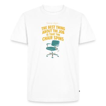 Réjouis-toi du fond du cœur - T-shirt Premium bio Homme - blanc - Devant - Nico (187cm)