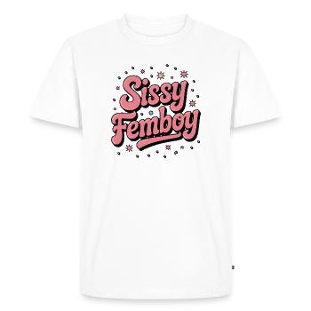 Siss Femboy en rose - T-shirt Premium bio Homme - blanc - Devant - Nico (187cm)