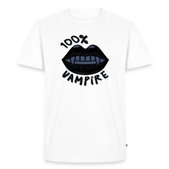 100 % vampires - T-shirt Premium bio Homme - blanc - Devant - Nico (187cm)
