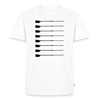 Aft Rudder – Silhouette - Men's Premium Organic T-Shirt - white - Front - Nico (187cm)