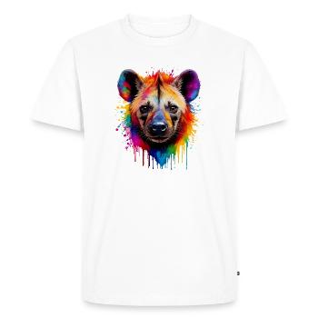 Portrait de chien arc-en-ciel - T-shirt Premium bio Homme - blanc - Devant - Nico (187cm)