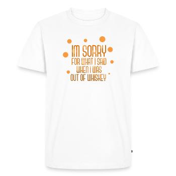 Whiskey Saying Whiskey Drinker Whiskey Lovers - Men's Premium Organic T-Shirt - white - Front - Nico (187cm)