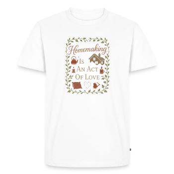 Aimé par un chien de sauvetage - T-shirt Premium bio Homme - blanc - Devant - Nico (187cm)