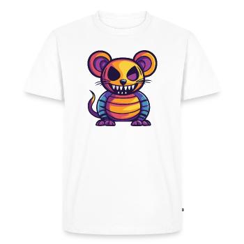Souris Halloween Bande Dessinée Zombie - T-shirt Premium bio Homme - blanc - Devant - Nico (187cm)