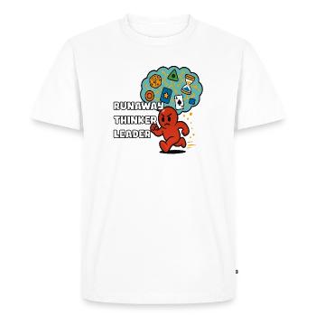 Leader penseur en fuite - T-shirt Premium bio Homme - blanc - Devant - Nico (187cm)
