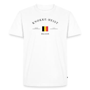 Knokke-Heist Belgium – Holiday Souvenir & Gift - Men's Premium Organic T-Shirt - white - Front - Nico (187cm)