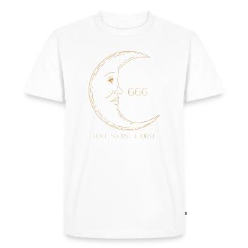 Mystic Moon Face 666 – Aimez-vous d’abord - T-shirt Premium bio Homme - blanc - Devant - Nico (187cm)