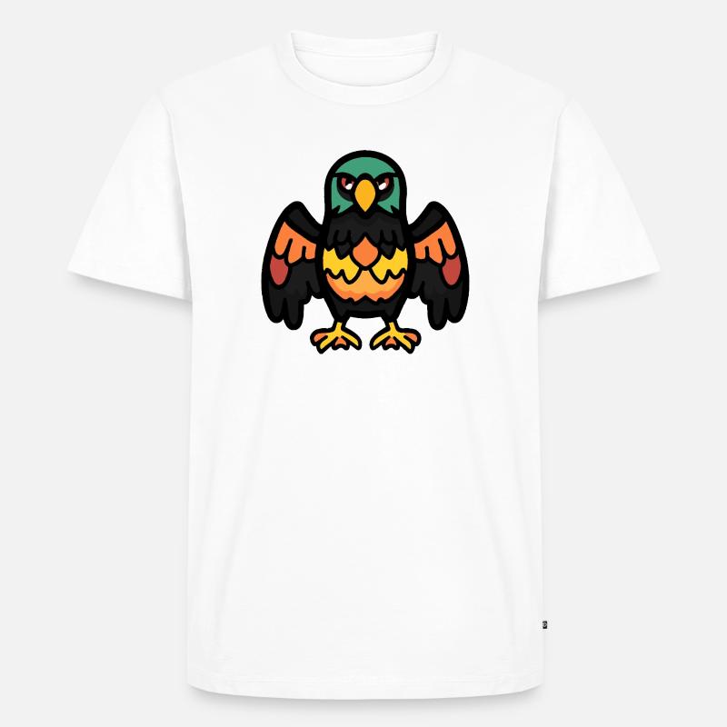 Adler Halloween Comic Lustig - Männer Premium Bio T-Shirt - Weiß
