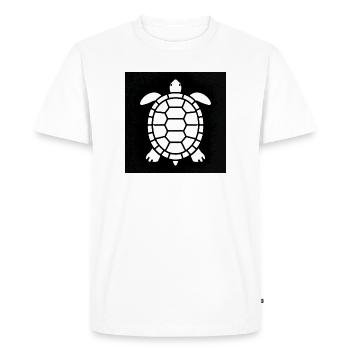 Black and White Turtle Silhouette - Men's Premium Organic T-Shirt - white - Front - Nico (187cm)