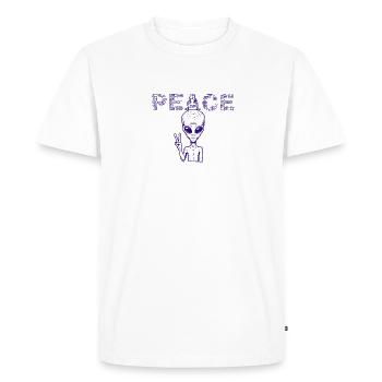 Signe de paix étranger de paix - T-shirt Premium bio Homme - blanc - Devant - Nico (187cm)